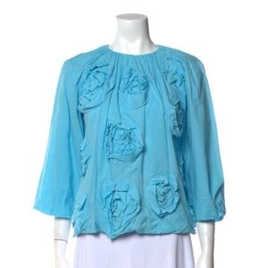 Frances Valentine, Emily floral top, blue xs BNWT